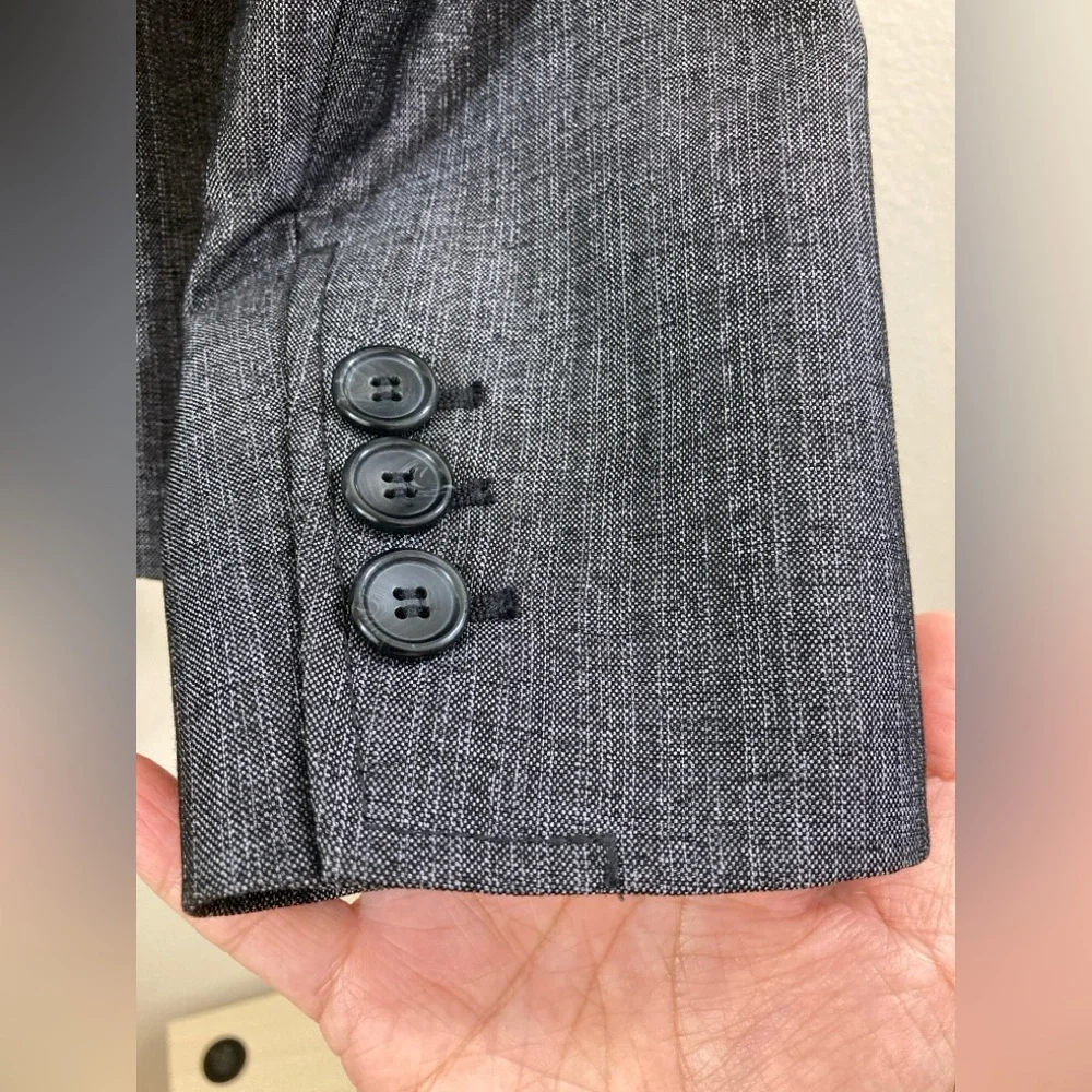 The Limited Gray Single Button Blazer Size M Pinstripe Career Jacket